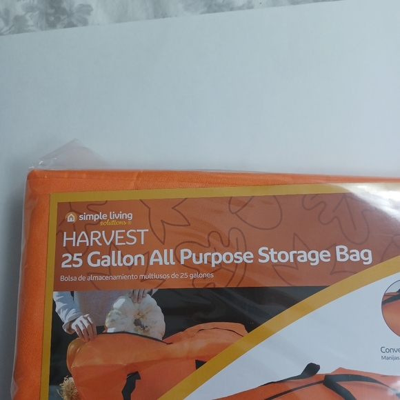 Harvest 25 Gallon All Purpose Storage Bag NEW Orange -Handles & Zipper - Picture 2 of 8